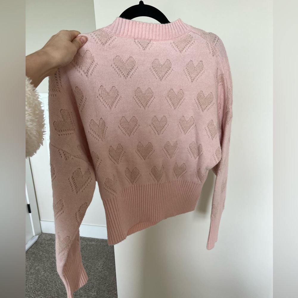 Pink heart sweater